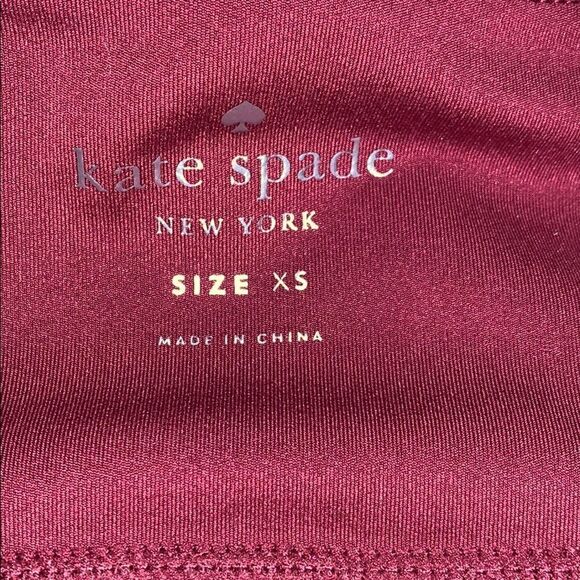 KATE SPADE Deep Garnet Micro Mesh Legging-XS - Picture 5 of 5